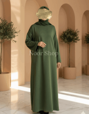 Olivgrüne Basic Maxi Abaya