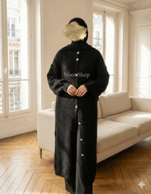 Eleganter Oversize-Cardigan in Schwarz