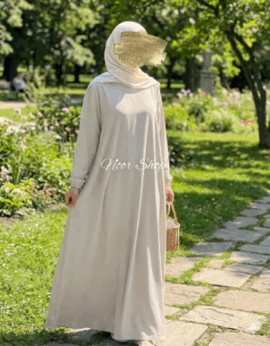 Leichte Sommer-Abaya in Creme