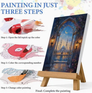 Malen nach Zahlen Set - Mondbeschienenes Moschee