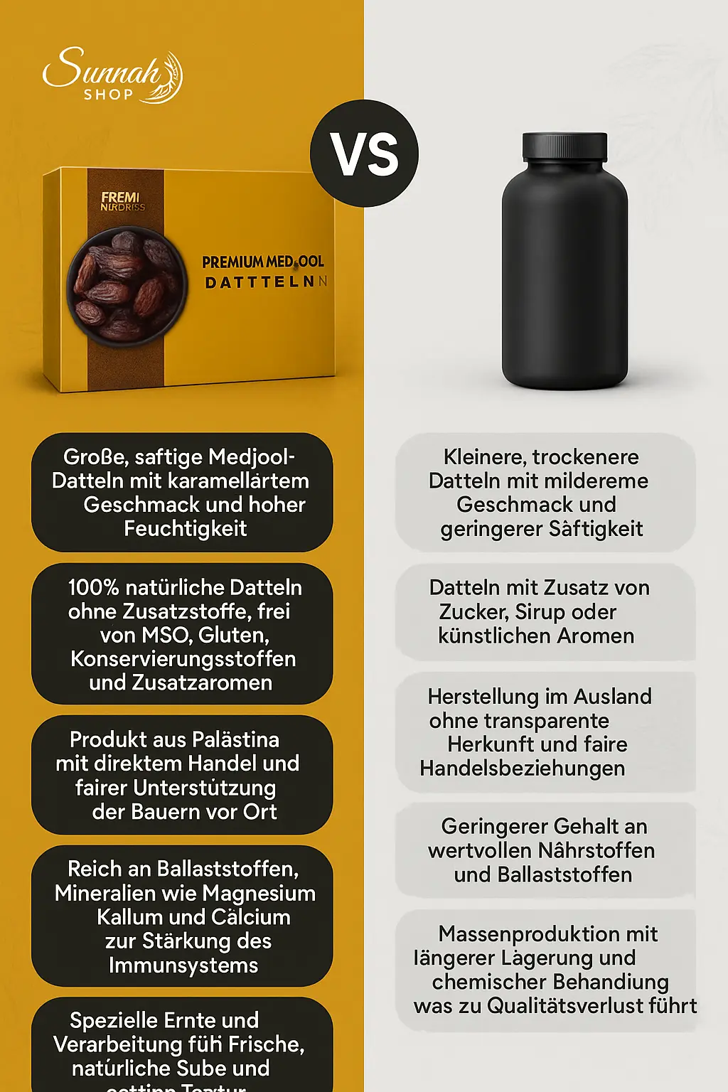 Premium Medjool Datteln 1kg – Bild 3