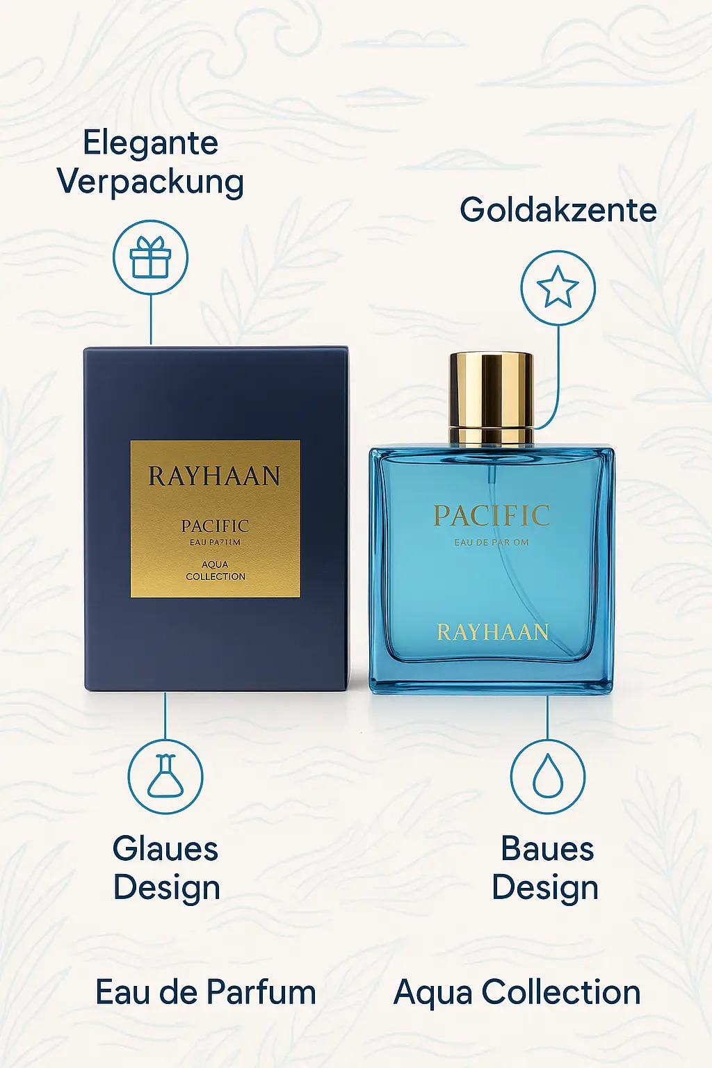 Rayhaan Pacific Eau De Parfum 100ml – Bild 3