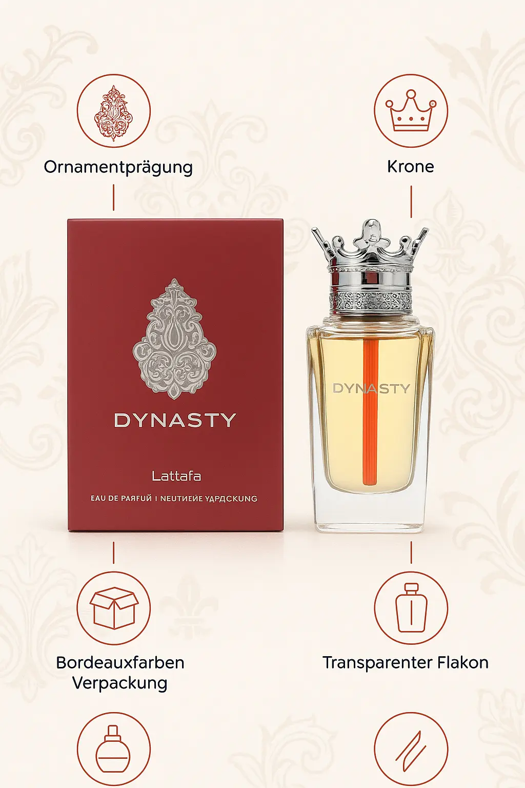 Dynasty Lattafa Eau De Parfum 100ml – Bild 2