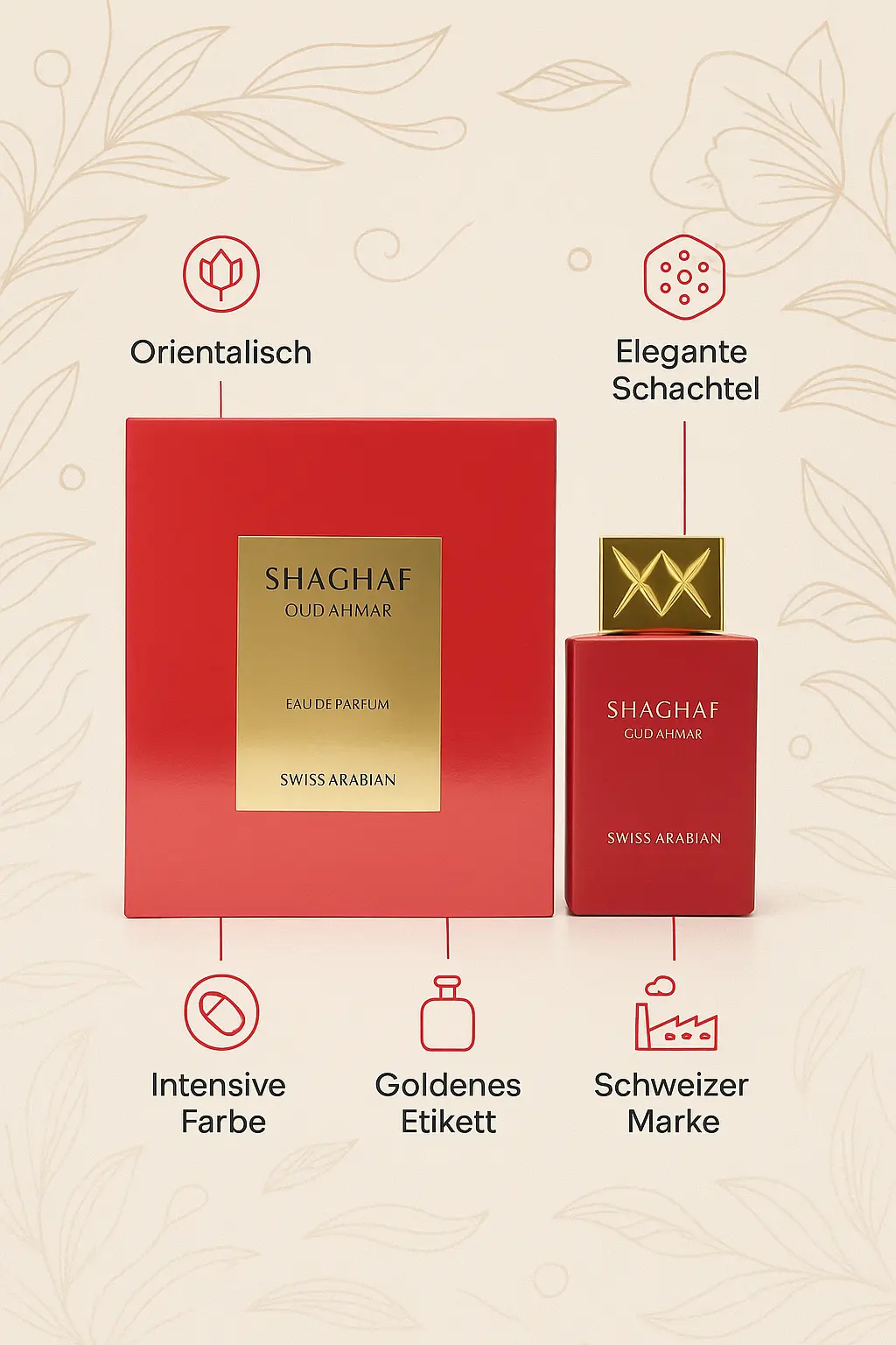 Shaghaf Oud Amar Swiss Arabian 75ml – Bild 2