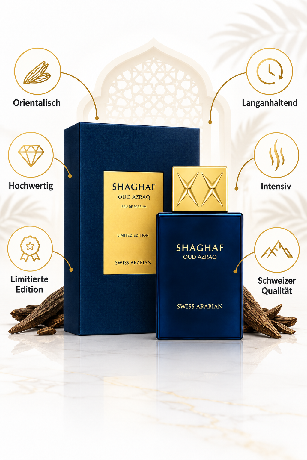 Swiss Arabian Shaghaf Oud Azraq Eau de Parfum 75 ml – Ansicht 2