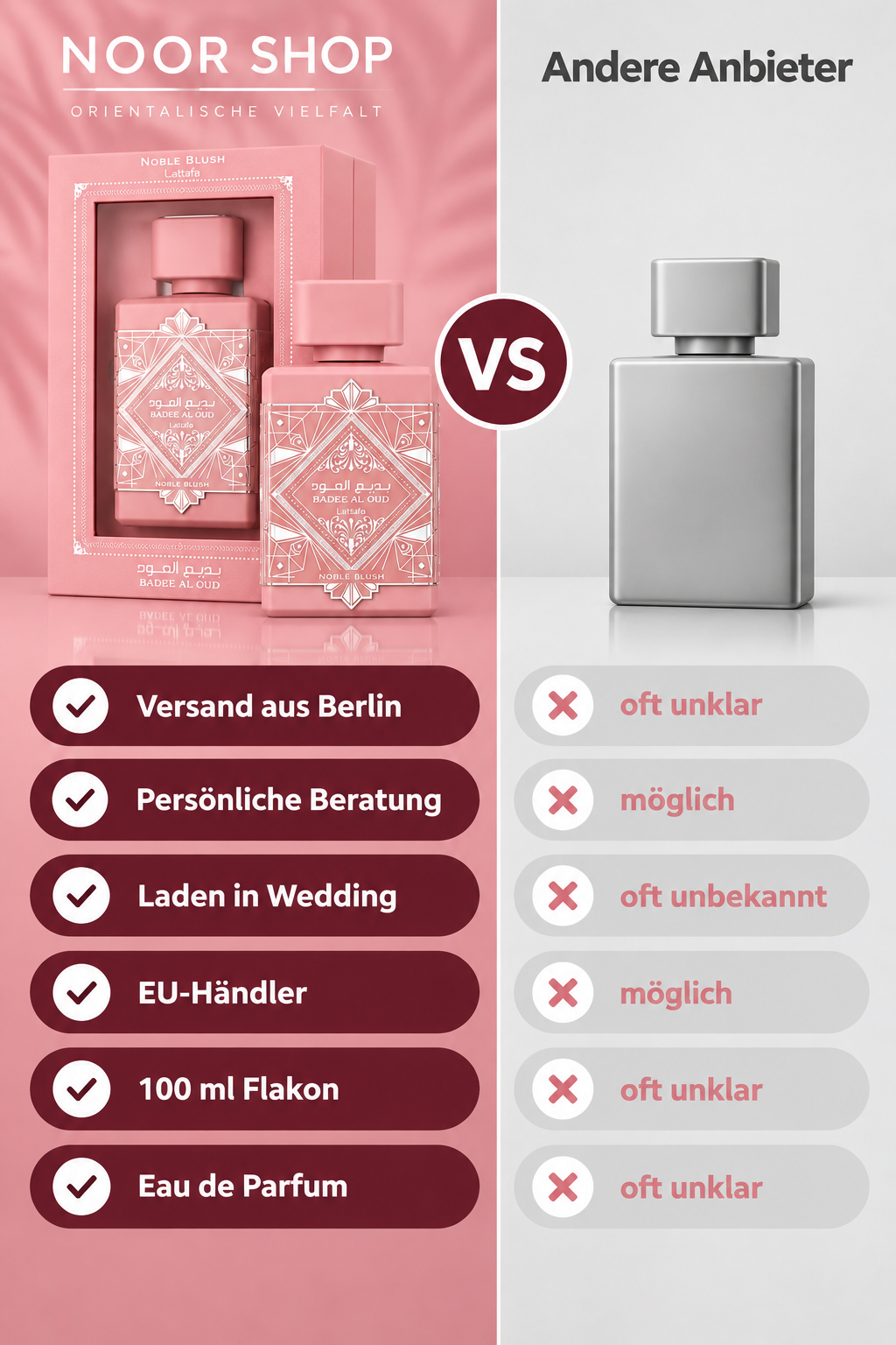 Lattafa Badee Al Oud Noble Blush Eau de Parfum – 100 ml – Ansicht 3